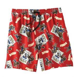 NEW CINCH men's mesh lined western rodeo swim trunks in red